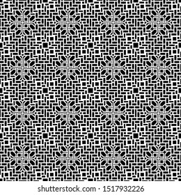 Vector seamless models. Modern stylish texture. Composition from regularly repeating geometrical element. Monochrome, simple. Vector illustrations.