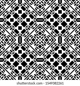 Vector seamless models. Modern stylish texture. Composition from regularly repeating geometrical element. Monochrome, simple. Vector illustrations.