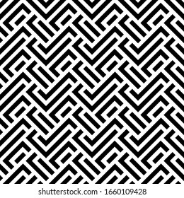 Vector seamless models. Modern stylish texture. Composition from regularly repeating geometrical element. Monochrome, simple. Vector illustrations.