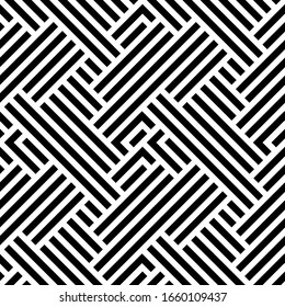 Vector seamless models. Modern stylish texture. Composition from regularly repeating geometrical element. Monochrome, simple. Vector illustrations.