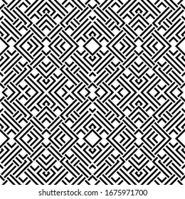 Vector seamless models. Modern stylish texture. Composition from regularly repeating geometrical element. Monochrome, simple. Vector illustrations.