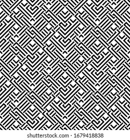 Vector seamless models. Modern stylish texture. Composition from regularly repeating geometrical element. Monochrome, simple. Vector illustrations.