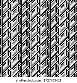 Vector seamless models. Modern stylish texture. Composition from regularly repeating geometrical element. Monochrome, simple. Vector illustrations.