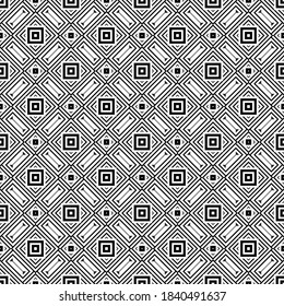 Vector seamless models. Modern stylish texture. Composition from regularly repeating geometrical element. Monochrome, simple. Vector illustrations.