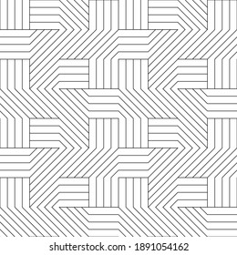 Vector seamless models. Modern stylish texture. Composition from regularly repeating geometrical element. Monochrome, simple. Vector illustrations.