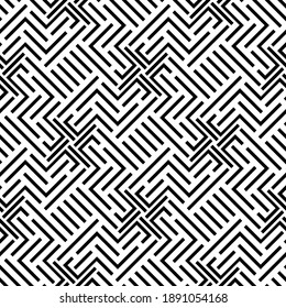 Vector seamless models. Modern stylish texture. Composition from regularly repeating geometrical element. Monochrome, simple. Vector illustrations.