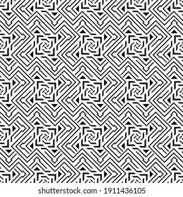 Vector seamless models. Modern stylish pattern. Composition from regularly repeating geometrical element. Monochrome, simple. Vector illustrations.