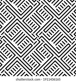 Modelos vectoriales sin fisuras. Diseño moderno y elegante. Composición a partir de elementos geométricos que se repiten regularmente. Monocromo, simple. Ilustraciones vectoriales.