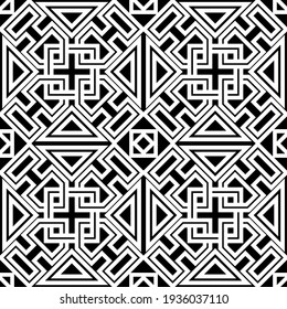 Vector seamless models. Modern stylish texture. Composition from regularly repeating geometrical element. Monochrome, simple. Vector illustrations.