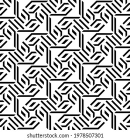 Vector seamless models. Modern stylish texture. Composition from regularly repeating geometrical element. Monochrome, simple. Vector illustrations.