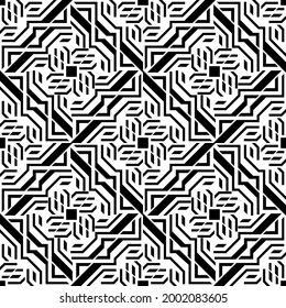 Vector seamless models. Modern stylish texture. Composition from regularly repeating geometrical element. Monochrome, simple. Vector illustrations.