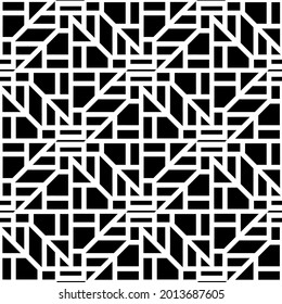 Vector seamless models. Modern stylish texture. Composition from regularly repeating geometrical element. Monochrome, simple. Vector illustrations.