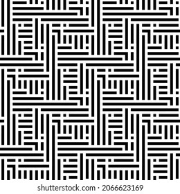 Vector seamless models. Modern stylish texture. Composition from regularly repeating geometrical element. Monochrome, simple. Vector illustrations.