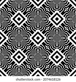 Vector seamless models. Modern stylish texture. Composition from regularly repeating geometrical element. Monochrome, simple. Vector illustrations.