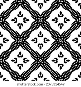 Vector seamless models. Modern stylish texture. Composition from regularly repeating geometrical element. Monochrome, simple. Vector illustrations.