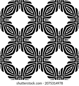 Vector seamless models. Modern stylish texture. Composition from regularly repeating geometrical element. Monochrome, simple. Vector illustrations.