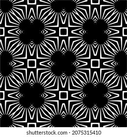 Vector seamless models. Modern stylish texture. Composition from regularly repeating geometrical element. Monochrome, simple. Vector illustrations.