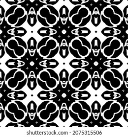 Vector seamless models. Modern stylish texture. Composition from regularly repeating geometrical element. Monochrome, simple. Vector illustrations.