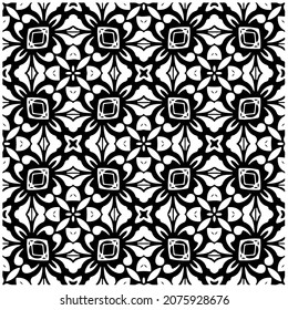 Vector seamless models. Modern stylish texture. Composition from regularly repeating geometrical element. Monochrome, simple. Vector illustrations.