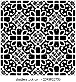 Vector seamless models. Modern stylish texture. Composition from regularly repeating geometrical element. Monochrome, simple. Vector illustrations.