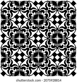 Vector seamless models. Modern stylish texture. Composition from regularly repeating geometrical element. Monochrome, simple. Vector illustrations.