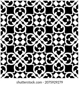 Vector seamless models. Modern stylish texture. Composition from regularly repeating geometrical element. Monochrome, simple. Vector illustrations.