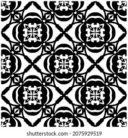 Vector seamless models. Modern stylish texture. Composition from regularly repeating geometrical element. Monochrome, simple. Vector illustrations.