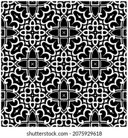 Vector seamless models. Modern stylish texture. Composition from regularly repeating geometrical element. Monochrome, simple. Vector illustrations.