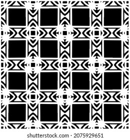 Vector seamless models. Modern stylish texture. Composition from regularly repeating geometrical element. Monochrome, simple. Vector illustrations.