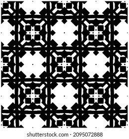 Vector seamless models. Modern stylish texture. Composition from regularly repeating geometrical element. Monochrome, simple. Vector illustrations.