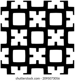 Vector seamless models. Modern stylish texture. Composition from regularly repeating geometrical element. Monochrome, simple. Vector illustrations.