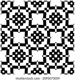 Vector seamless models. Modern stylish texture. Composition from regularly repeating geometrical element. Monochrome, simple. Vector illustrations.
