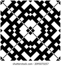 Vector seamless models. Modern stylish texture. Composition from regularly repeating geometrical element. Monochrome, simple. Vector illustrations.