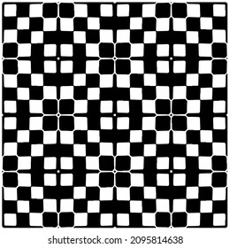 Vector seamless models. Modern stylish texture. Composition from regularly repeating geometrical element. Monochrome, simple. Vector illustrations.