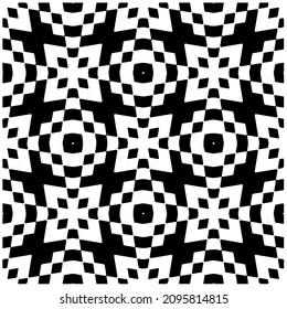 Vector seamless models. Modern stylish texture. Composition from regularly repeating geometrical element. Monochrome, simple. Vector illustrations.