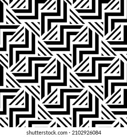 Vector seamless models. Modern stylish texture. Composition from regularly repeating geometrical element. Monochrome, simple. Vector illustrations.
