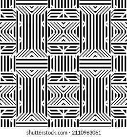 Vector seamless models. Modern stylish texture. Composition from regularly repeating geometrical element. Monochrome, simple. Vector illustrations.