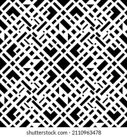 Vector seamless models. Modern stylish texture. Composition from regularly repeating geometrical element. Monochrome, simple. Vector illustrations.