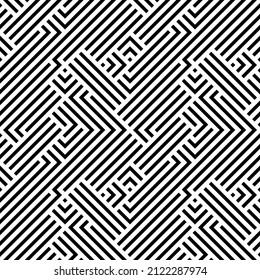 Vector seamless models. Modern stylish texture. Composition from regularly repeating geometrical element. Monochrome, simple. Vector illustrations.