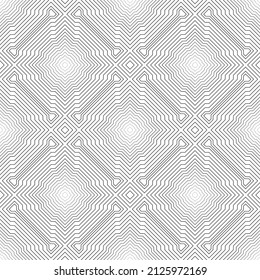 Vector seamless models. Modern stylish texture. Composition from regularly repeating geometrical element. Monochrome, simple. Vector illustrations.