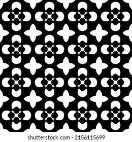 Vector seamless models. Modern stylish texture. Composition from regularly repeating geometrical element. Monochrome, simple. Vector illustrations.