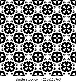 Vector seamless models. Modern stylish texture. Composition from regularly repeating geometrical element. Monochrome, simple. Vector illustrations.