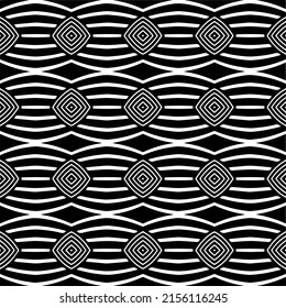 Vector seamless models. Modern stylish texture. Composition from regularly repeating geometrical element. Monochrome, simple. Vector illustrations.
