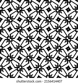 Vector seamless models. Modern stylish texture. Composition from regularly repeating geometrical element. Monochrome, simple. Vector illustrations.