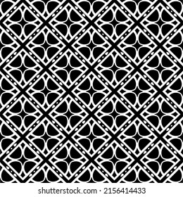 Vector seamless models. Modern stylish texture. Composition from regularly repeating geometrical element. Monochrome, simple. Vector illustrations.