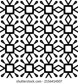 Vector seamless models. Modern stylish texture. Composition from regularly repeating geometrical element. Monochrome, simple. Vector illustrations.