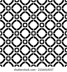 Vector seamless models. Modern stylish texture. Composition from regularly repeating geometrical element. Monochrome, simple. Vector illustrations.