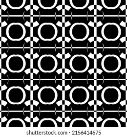 Vector seamless models. Modern stylish texture. Composition from regularly repeating geometrical element. Monochrome, simple. Vector illustrations.
