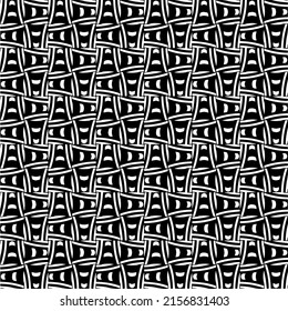 Vector seamless models. Modern stylish texture. Composition from regularly repeating geometrical element. Monochrome, simple. Vector illustrations.
