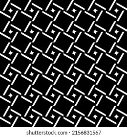 Vector seamless models. Modern stylish texture. Composition from regularly repeating geometrical element. Monochrome, simple. Vector illustrations.
